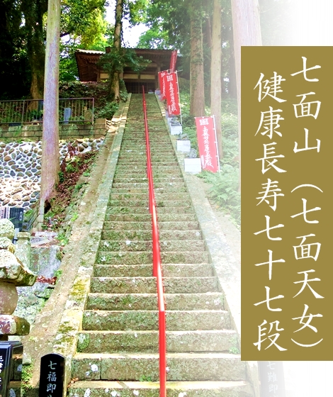 伊豆の七面山　清雲寺長寿の石段77段